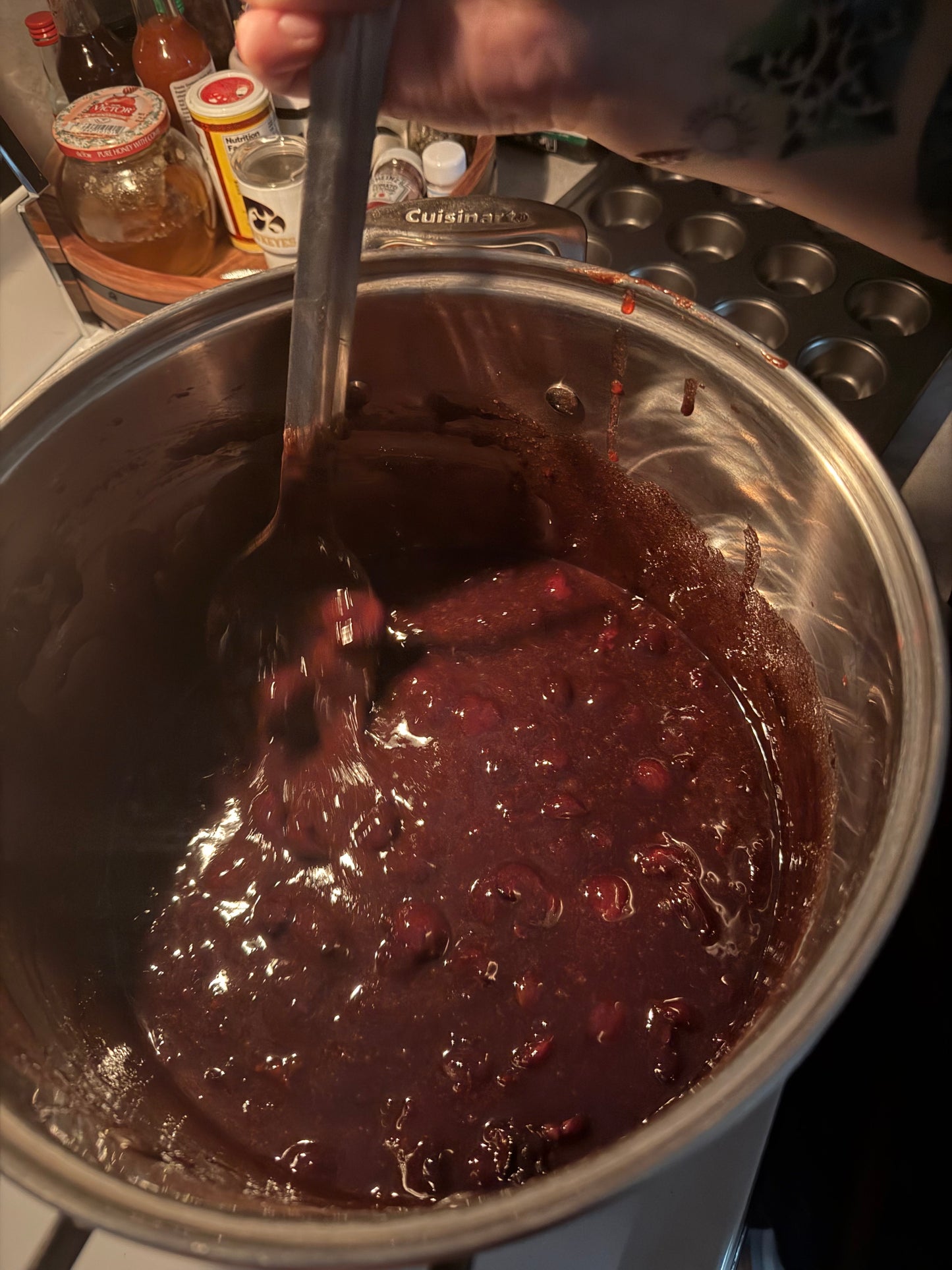 Cherry Chocolate Black Satin