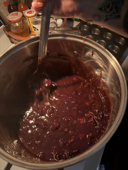 Cherry Chocolate Black Satin
